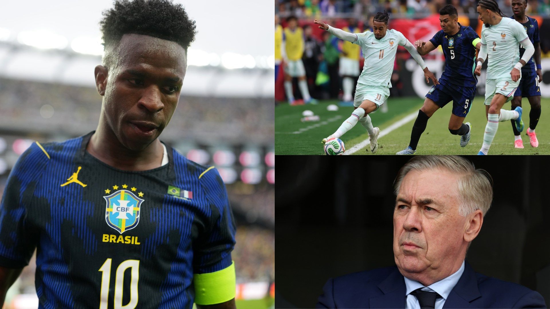 Brazil player ratings vs France: Vinicius Junior, Raphinha and Casemiro all fall flat in worrying defeat to ten-man Les Bleus