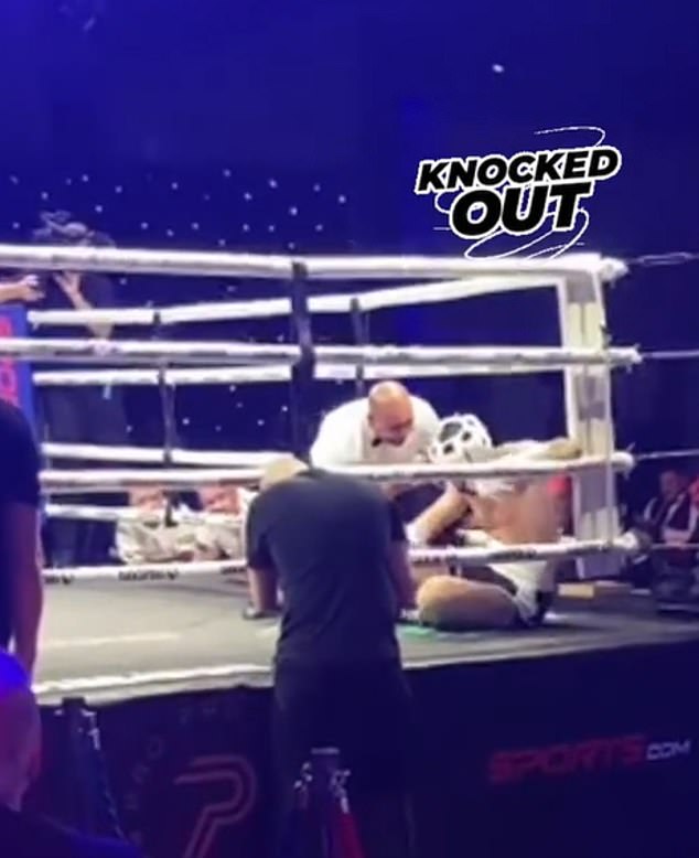 Ex-Premier League star’s boxing debut ends in disaster, with former striker knocked out in the first round