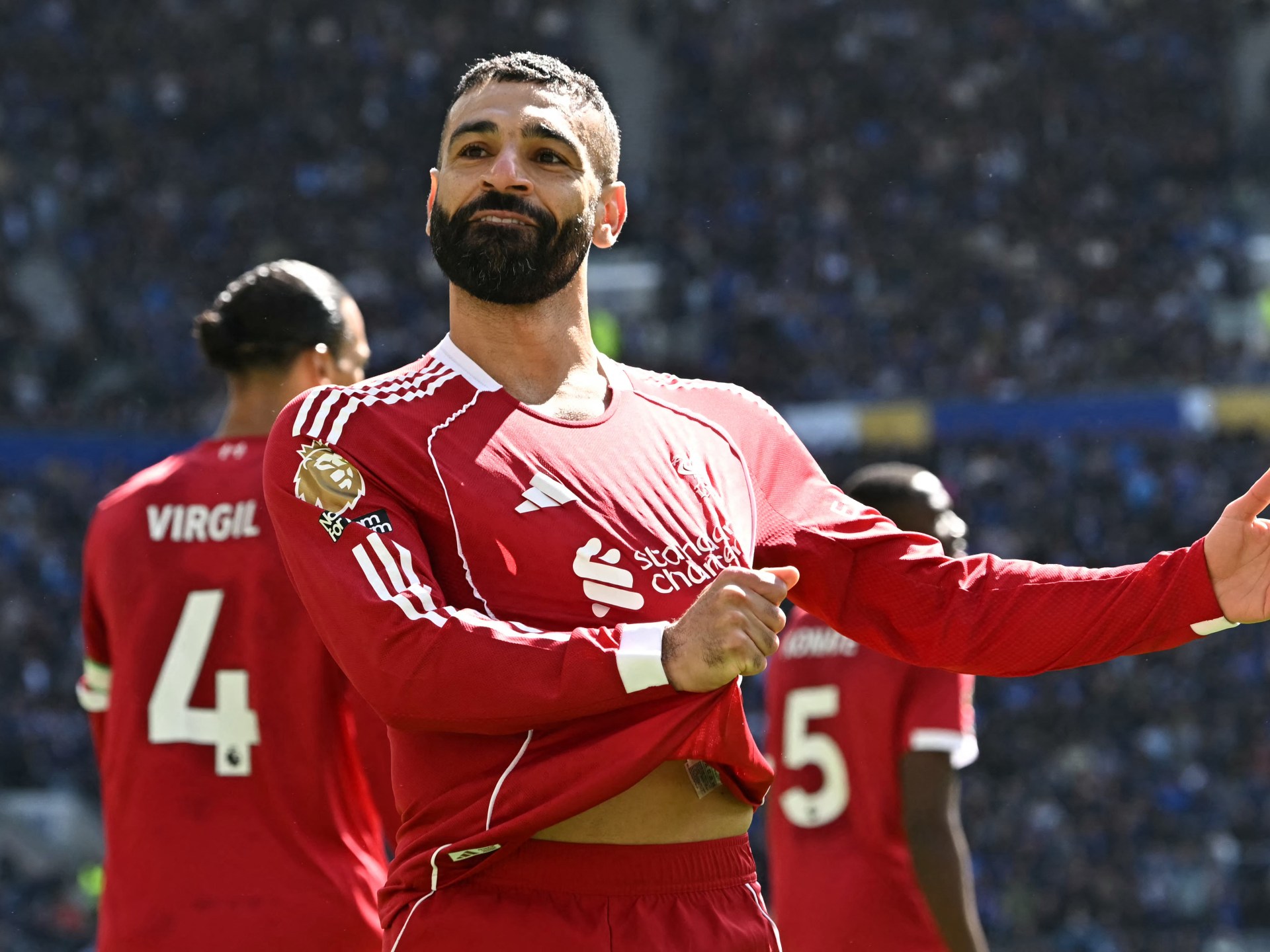 Salah scores in Merseyside derby as Liverpool win to boost European hopes | Football News
