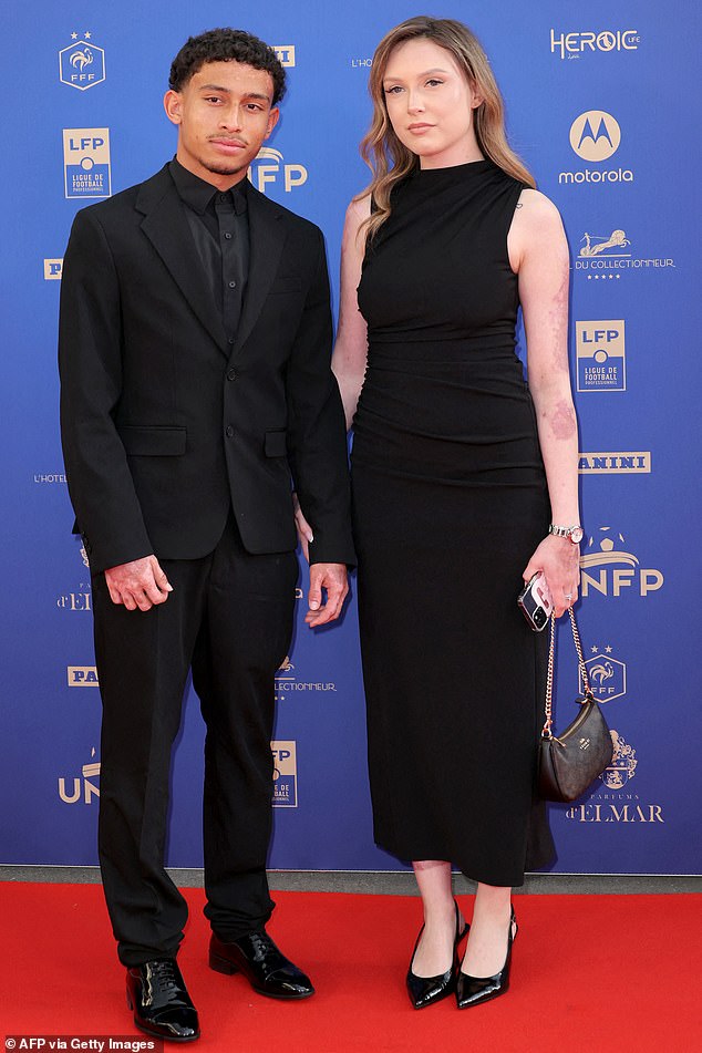 Swiss nightclub fire footballer, 19, shows off scars with girlfriend he saved from deadly blaze – as couple make first public appearance since surviving devastating ordeal