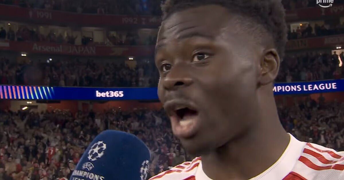 Bukayo Saka calls out interviewer minutes after Arsenal reach Champions League final | Football | Sport